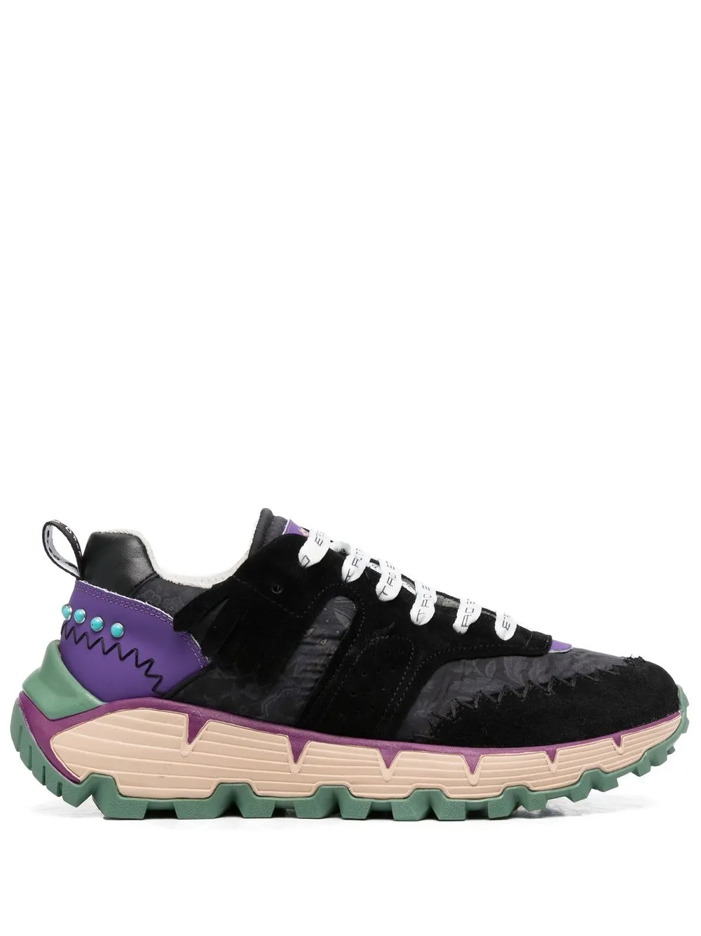 

ETRO Earthbeat panelled lace-up sneakers - Black