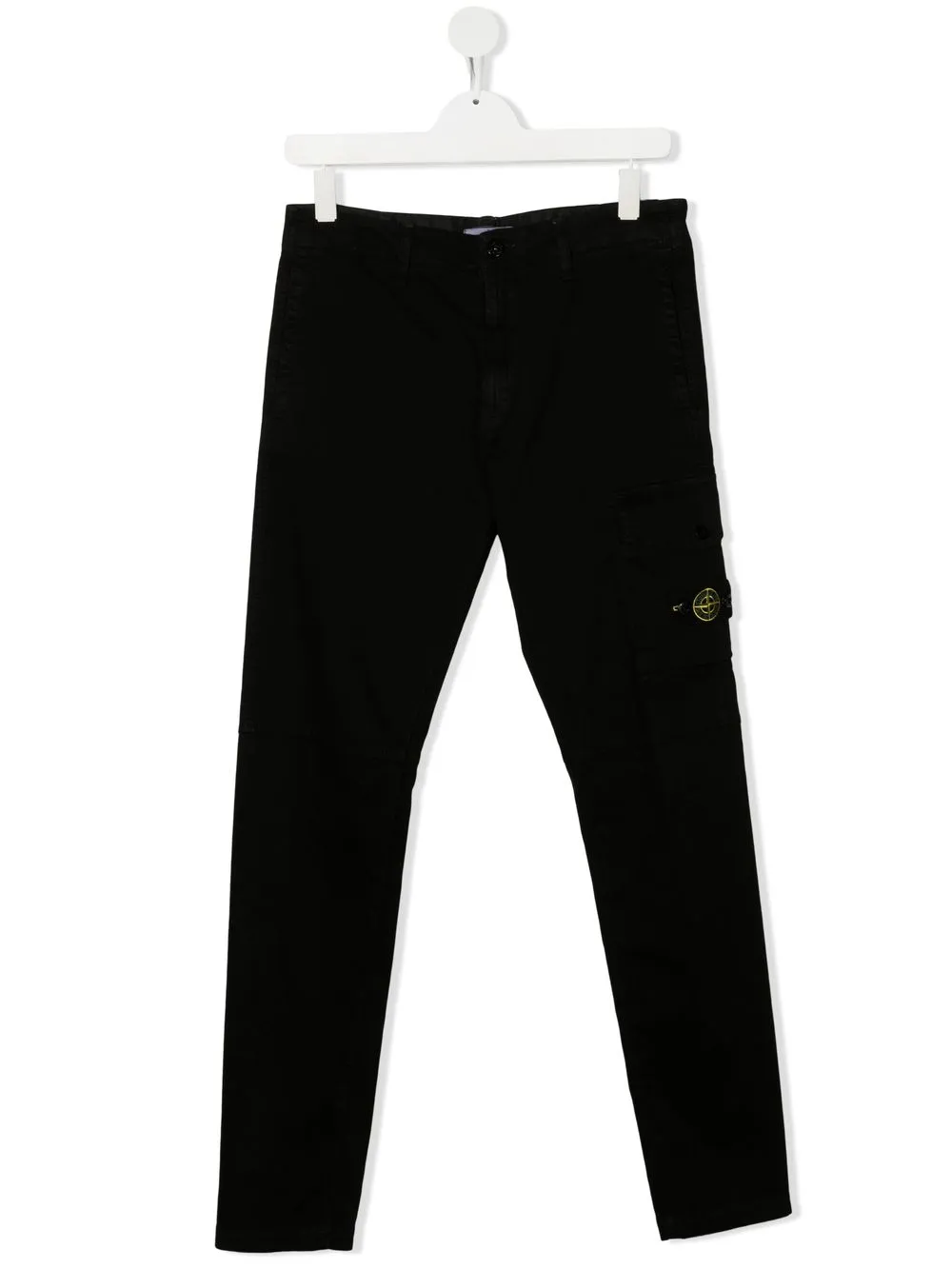 

Stone Island Junior pantalones cargo con parche del logo - Negro