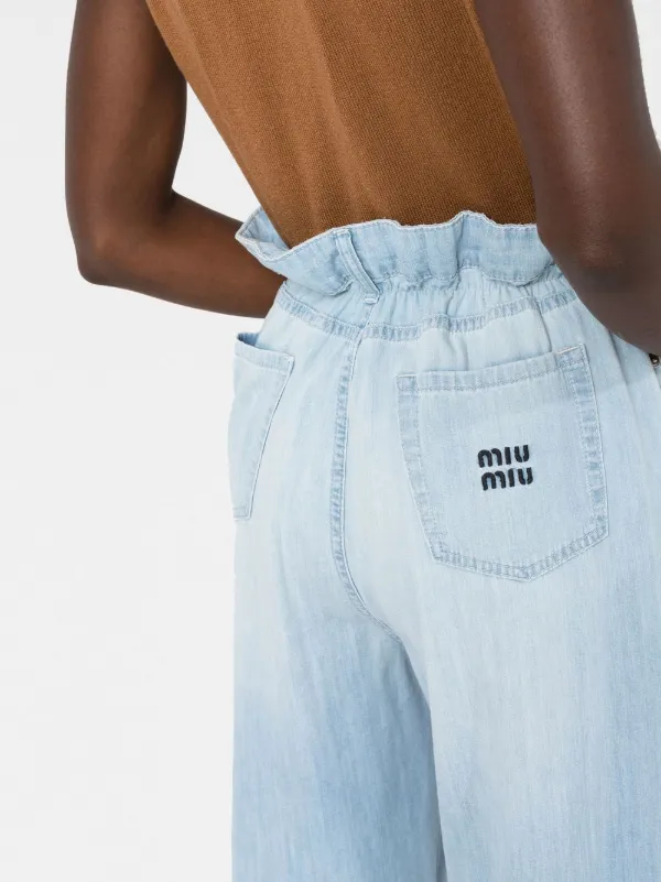 Miu Miu paperbag-waist Jeans - Farfetch