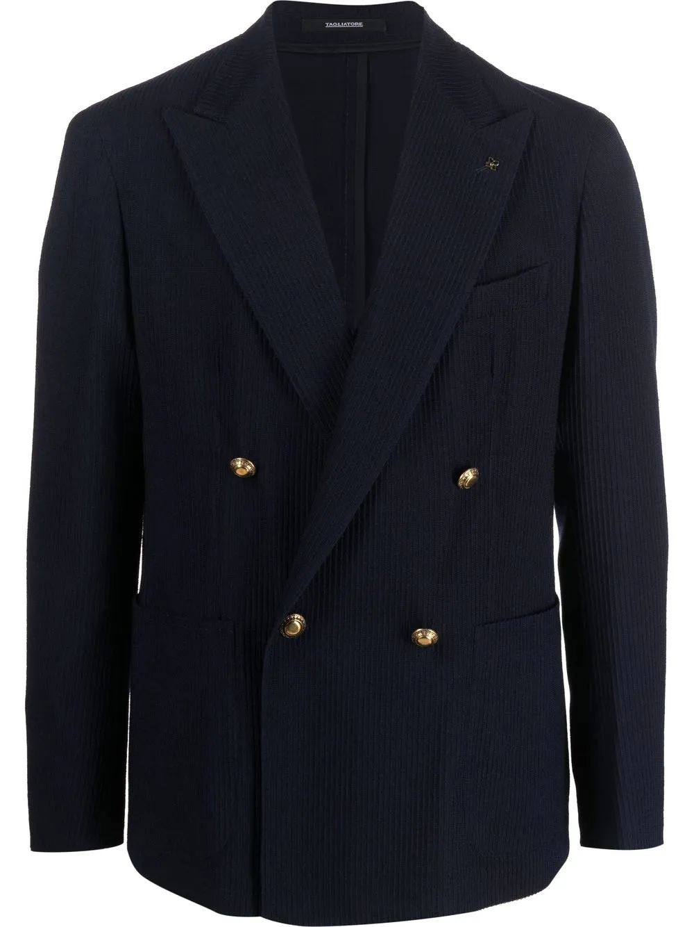 

Tagliatore double-breasted corduroy blazer - Blue