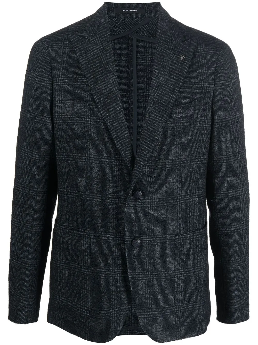 tagliatore blazer boutonné à carreaux - noir