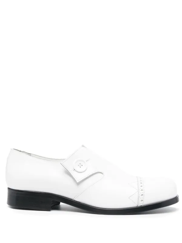 Stefan Cooke Double Button Dancer Leather Loafers - Farfetch