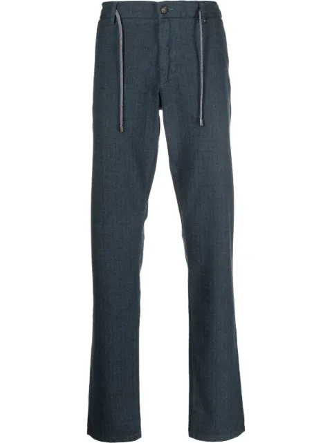 Canali drawstring-waist straight-leg trousers 