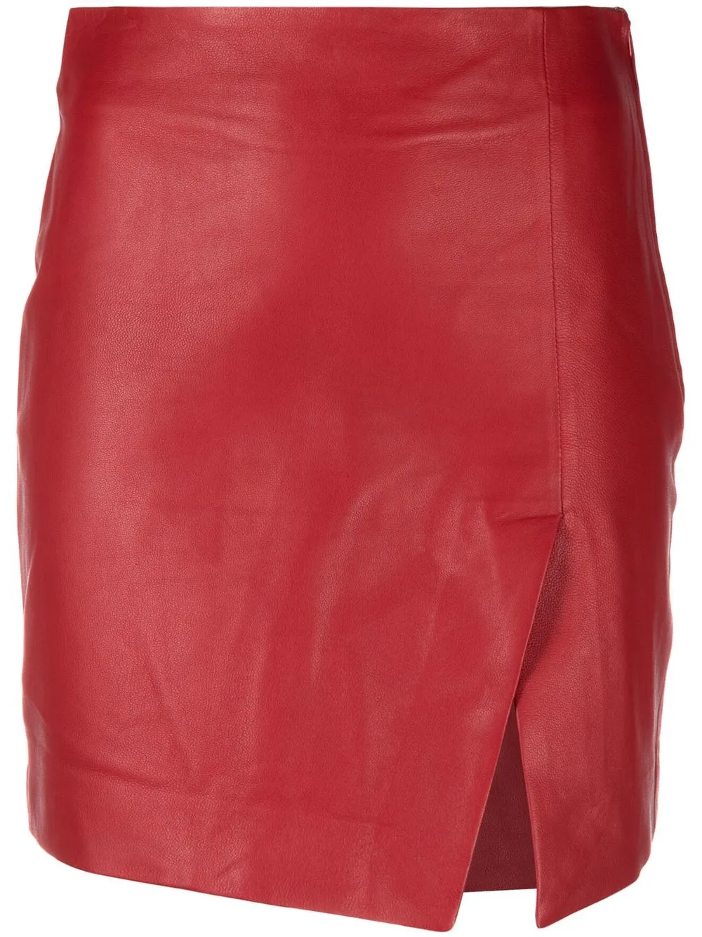 Federica Tosi Slit Detail Leather Mini Skirt Farfetch