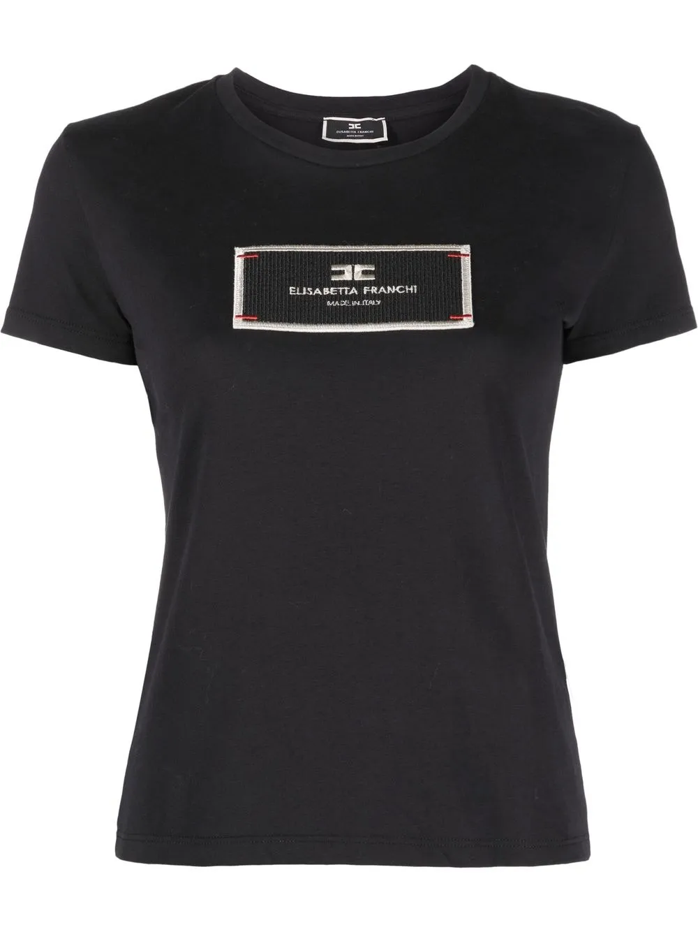 

Elisabetta Franchi playera con logo estampado - Negro