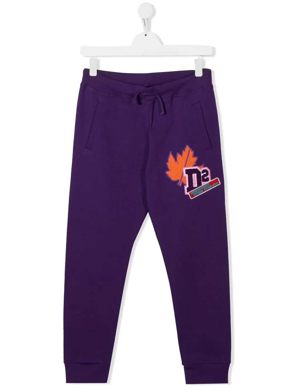 

Dsquared2 Kids pants con parche del logo - Morado