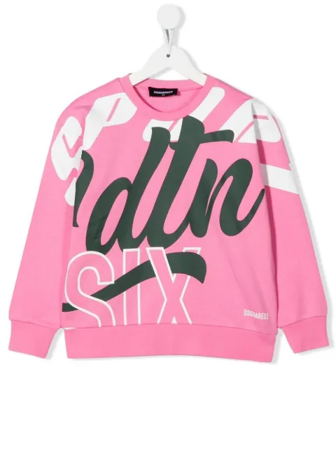 DSQUARED2 KIDS text-print crew-neck sweatshirt