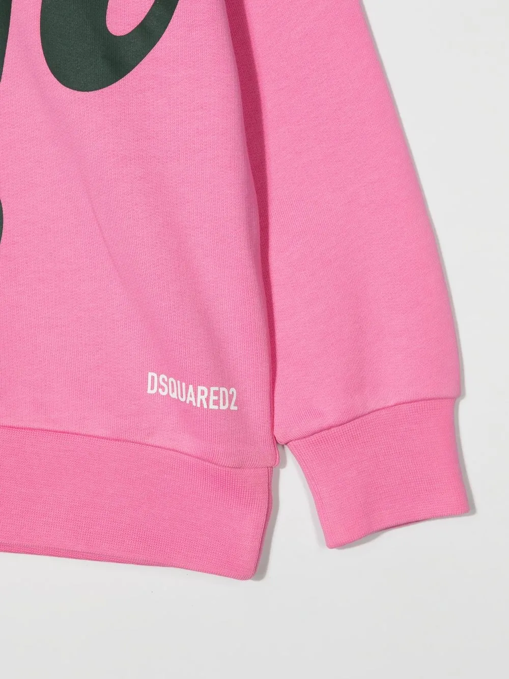 Dsquared2 Kids Sweatshirt Mit Text Print   Rosa 