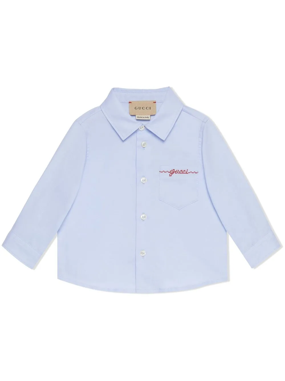 

Gucci Kids Oxford cotton shirt - Blue