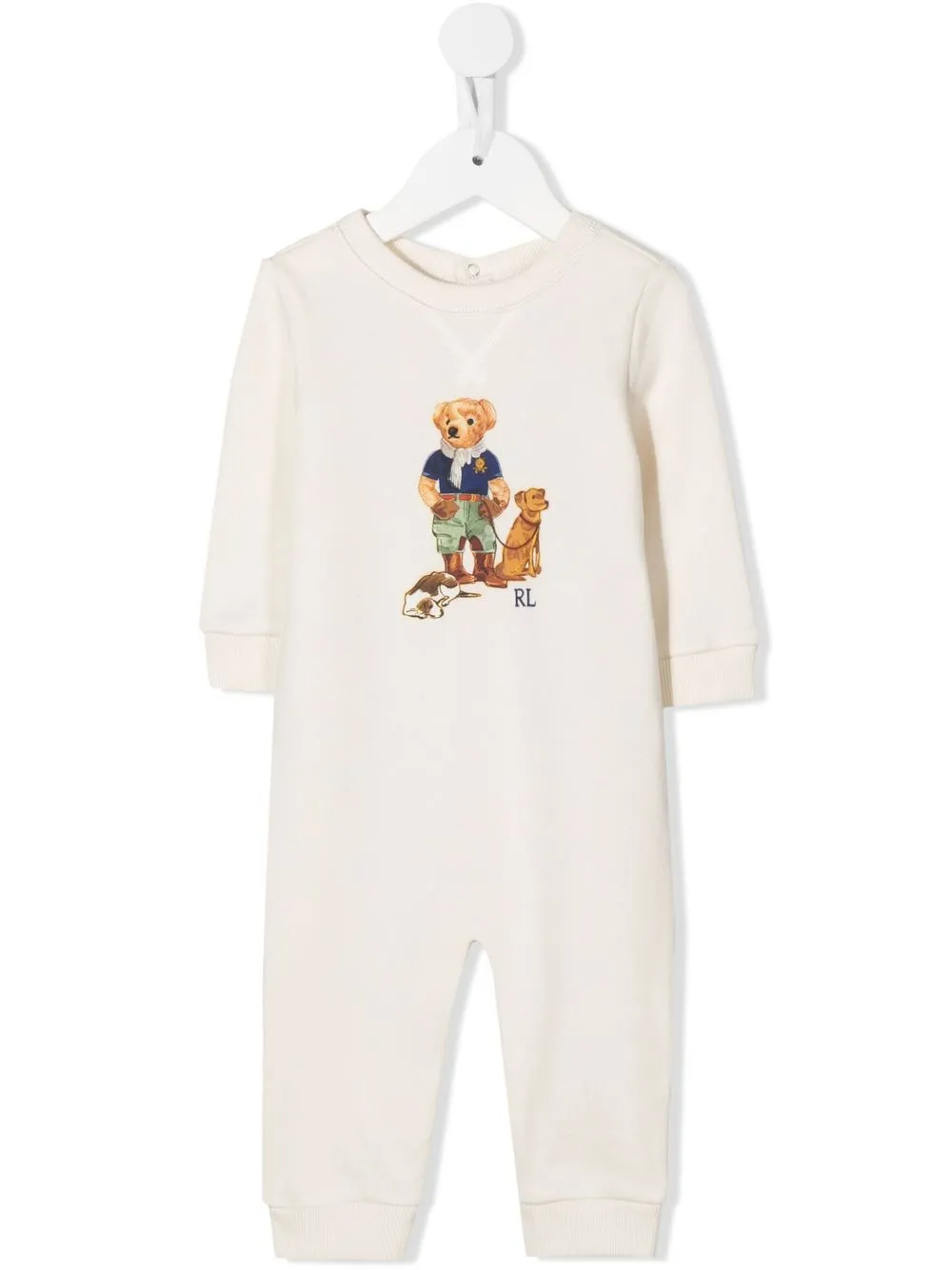 

Ralph Lauren Kids Polo Bear cotton romper - Neutrals