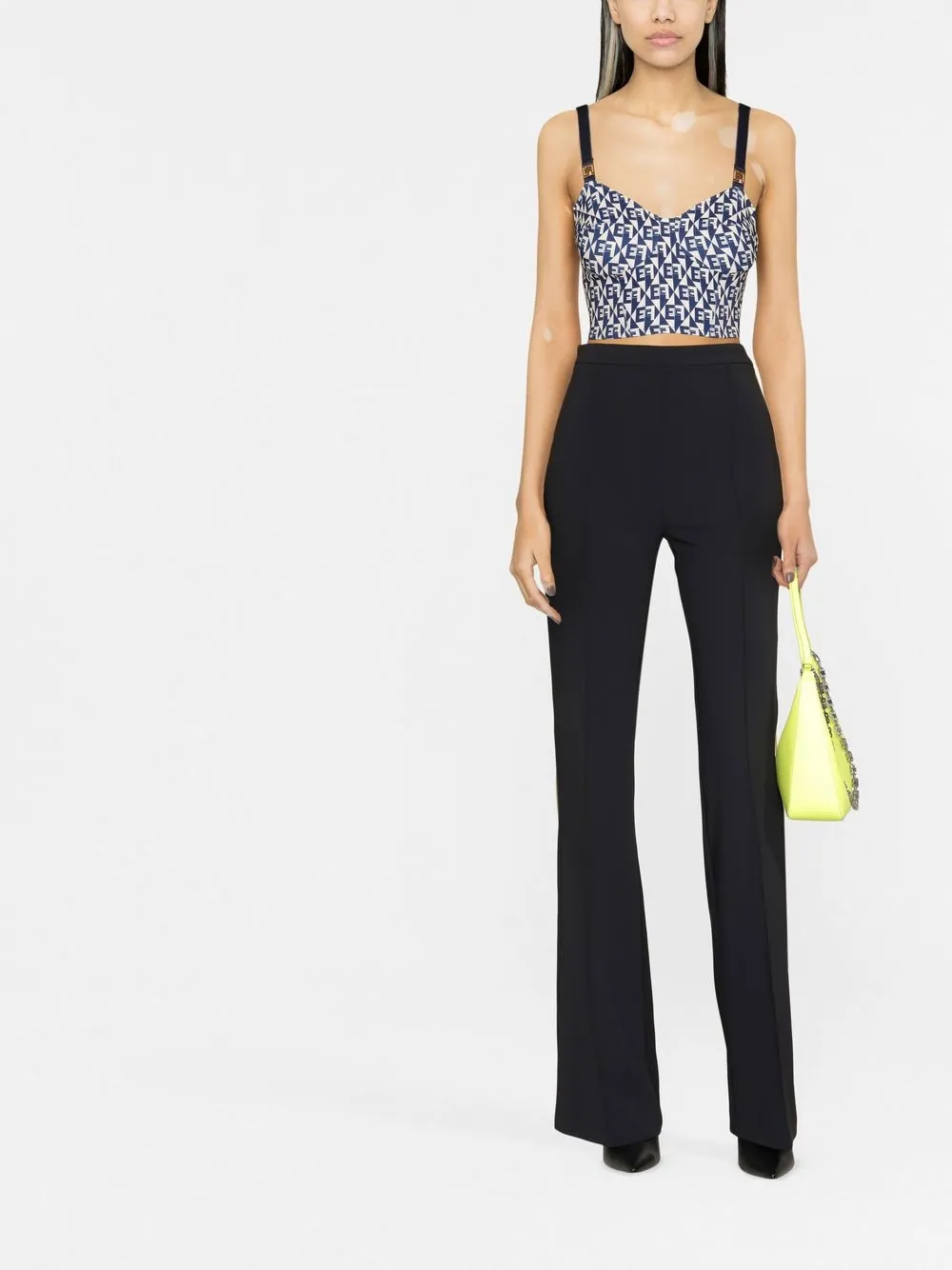 Image 2 of Elisabetta Franchi high-waisted flared trousers