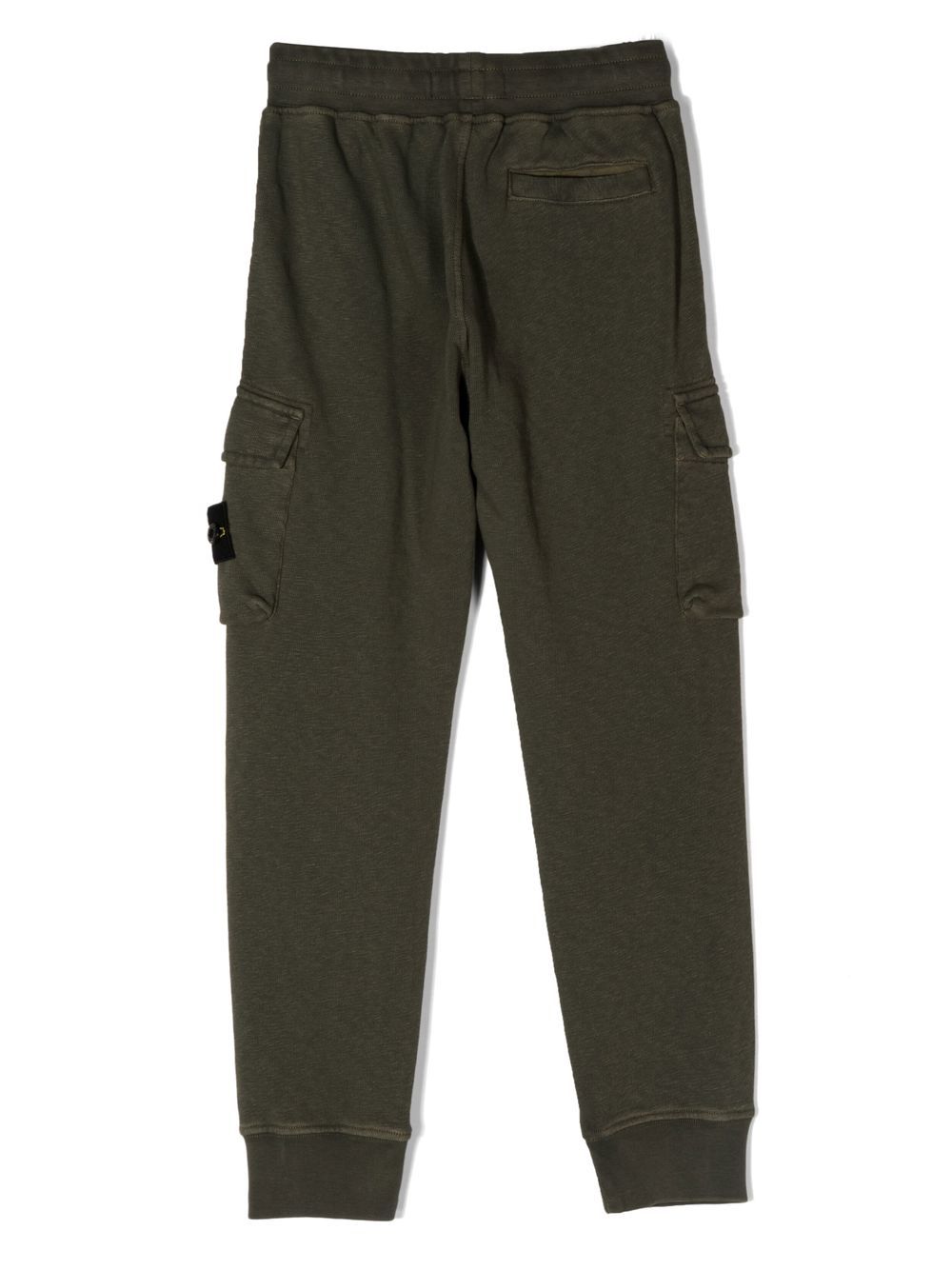 Stone Island Junior Broek met logopatch - Groen