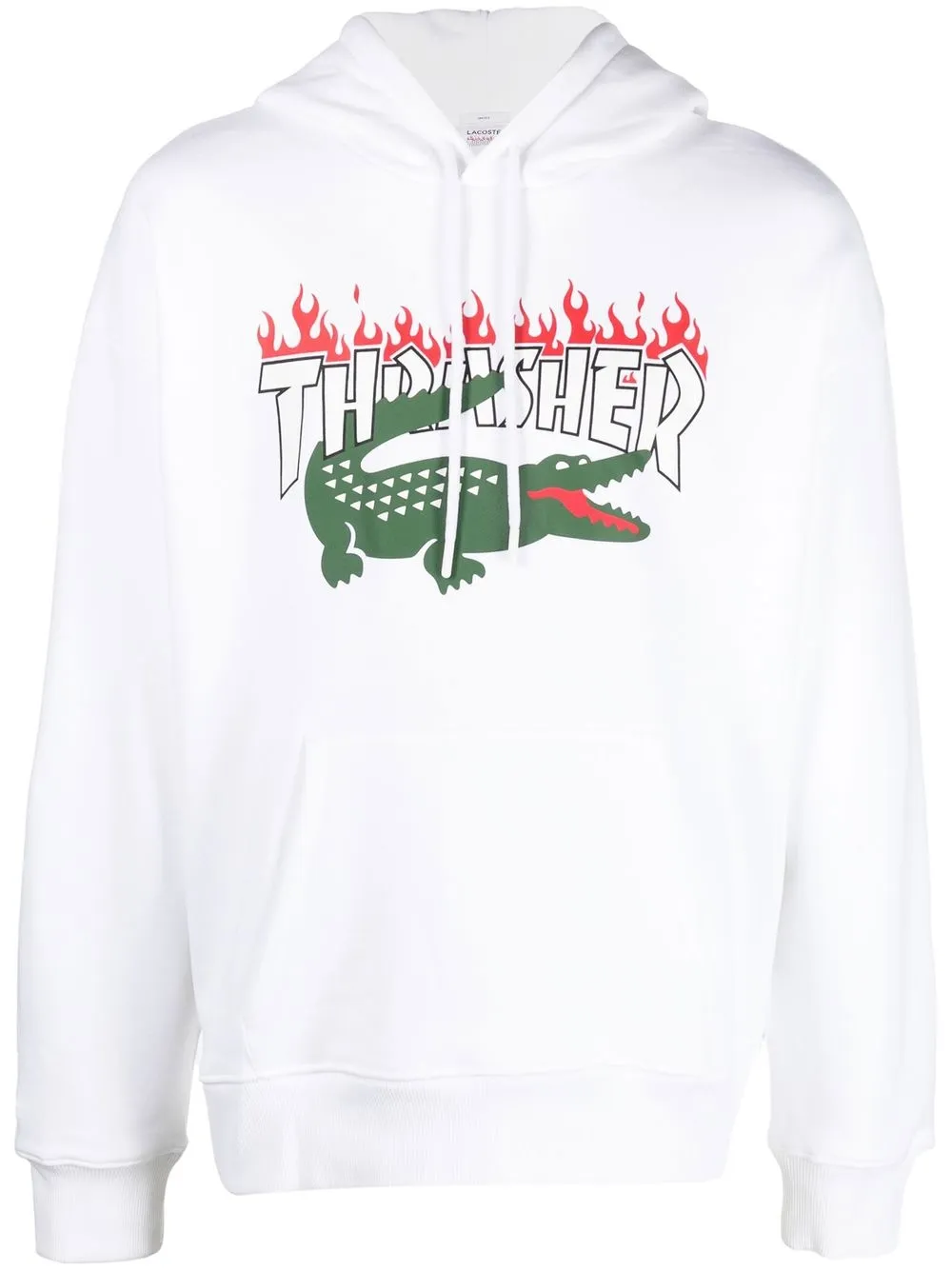 

Lacoste logo-print cotton hoodie - White