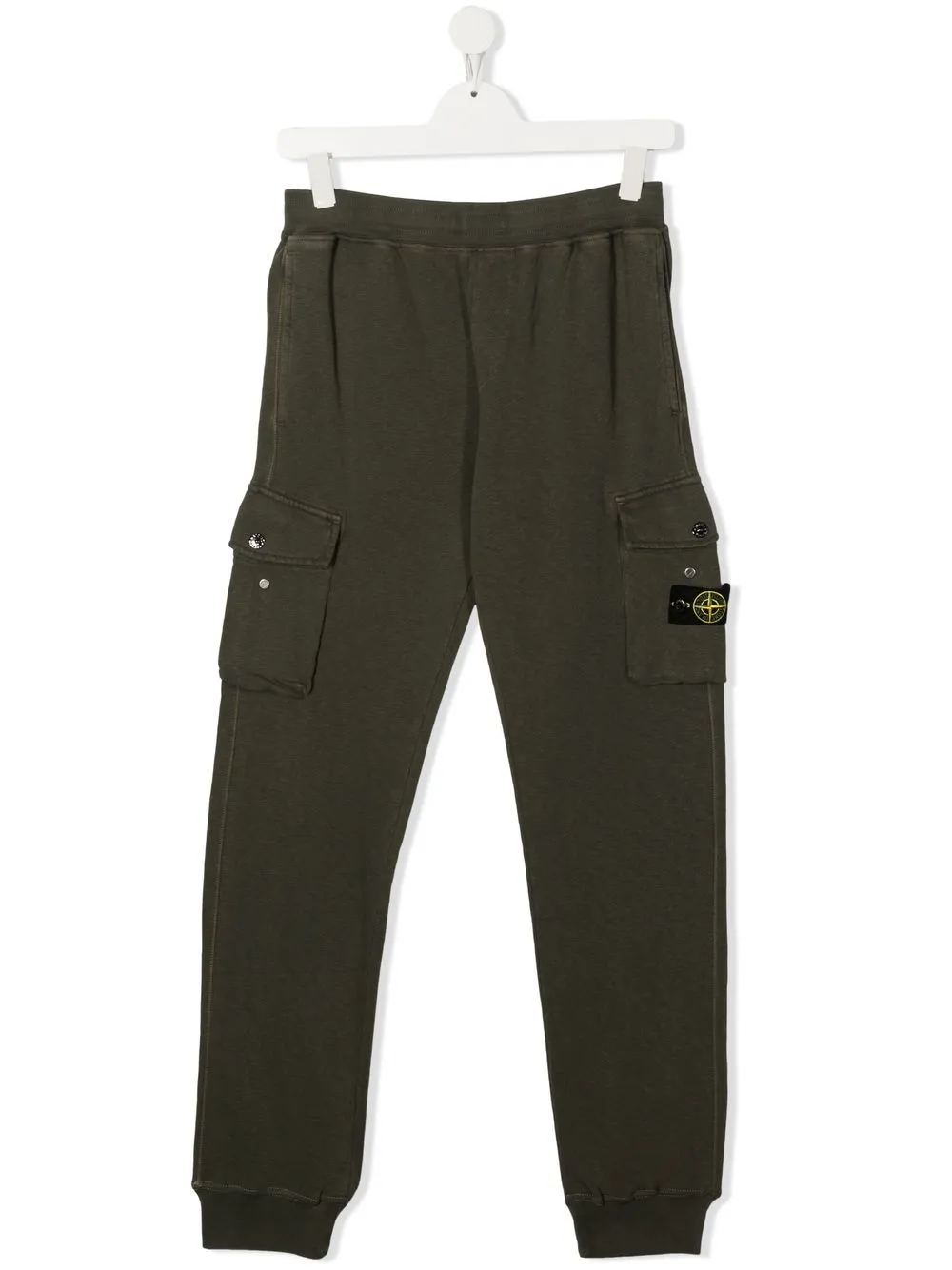 

Stone Island Junior pantalones cargo con parche del logo - Verde