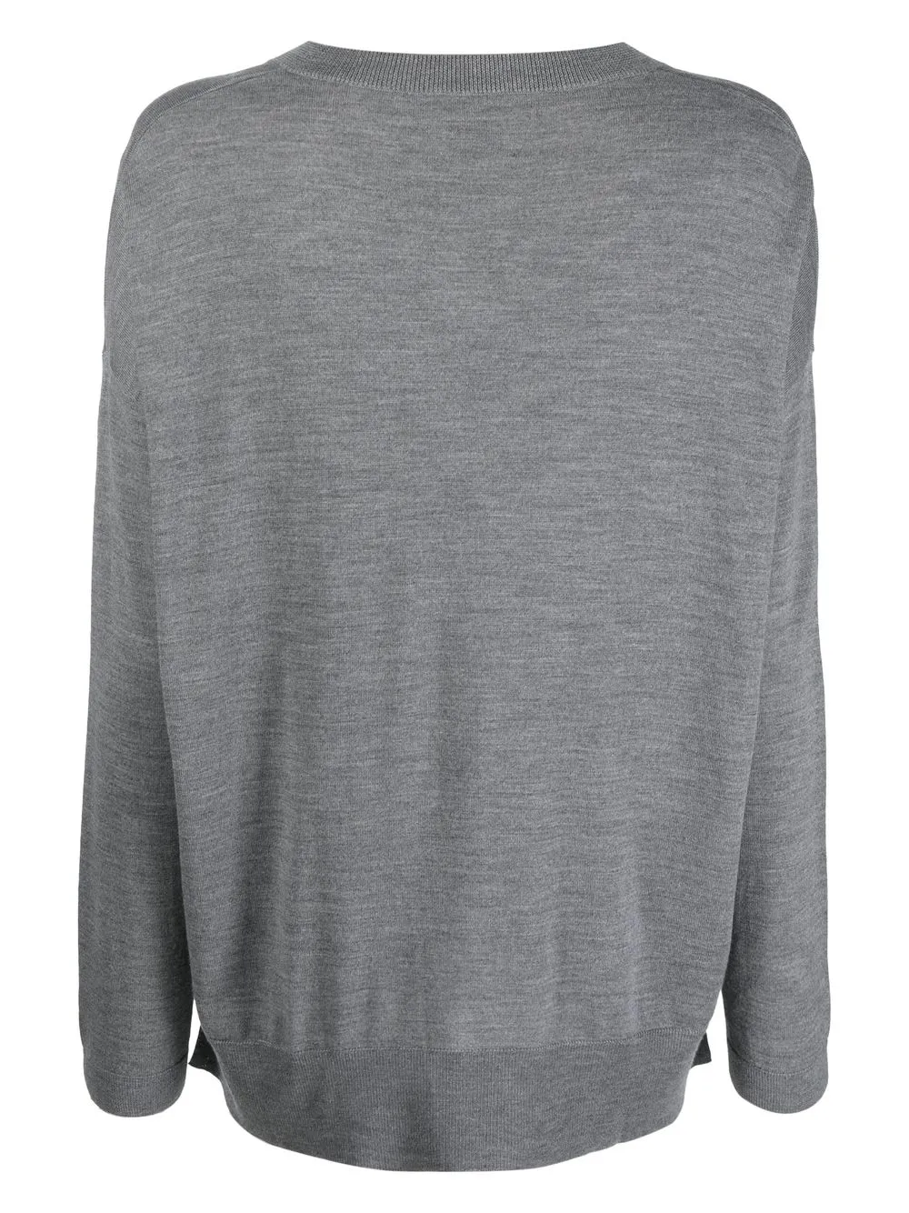 Fine-Knit V-Neck Jumper