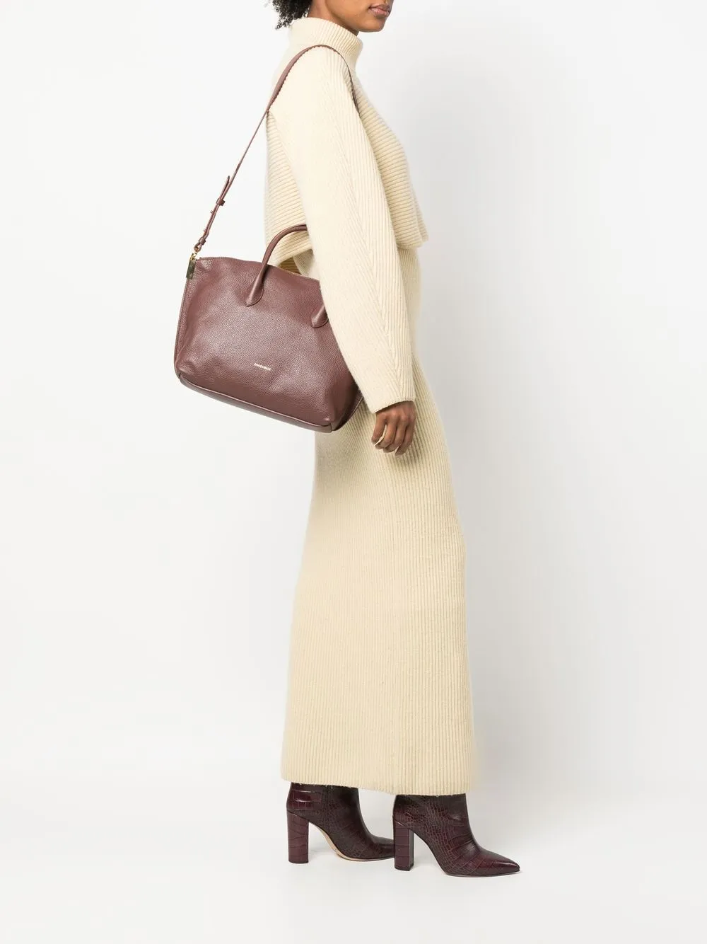 Coccinelle Leren shopper - Bruin