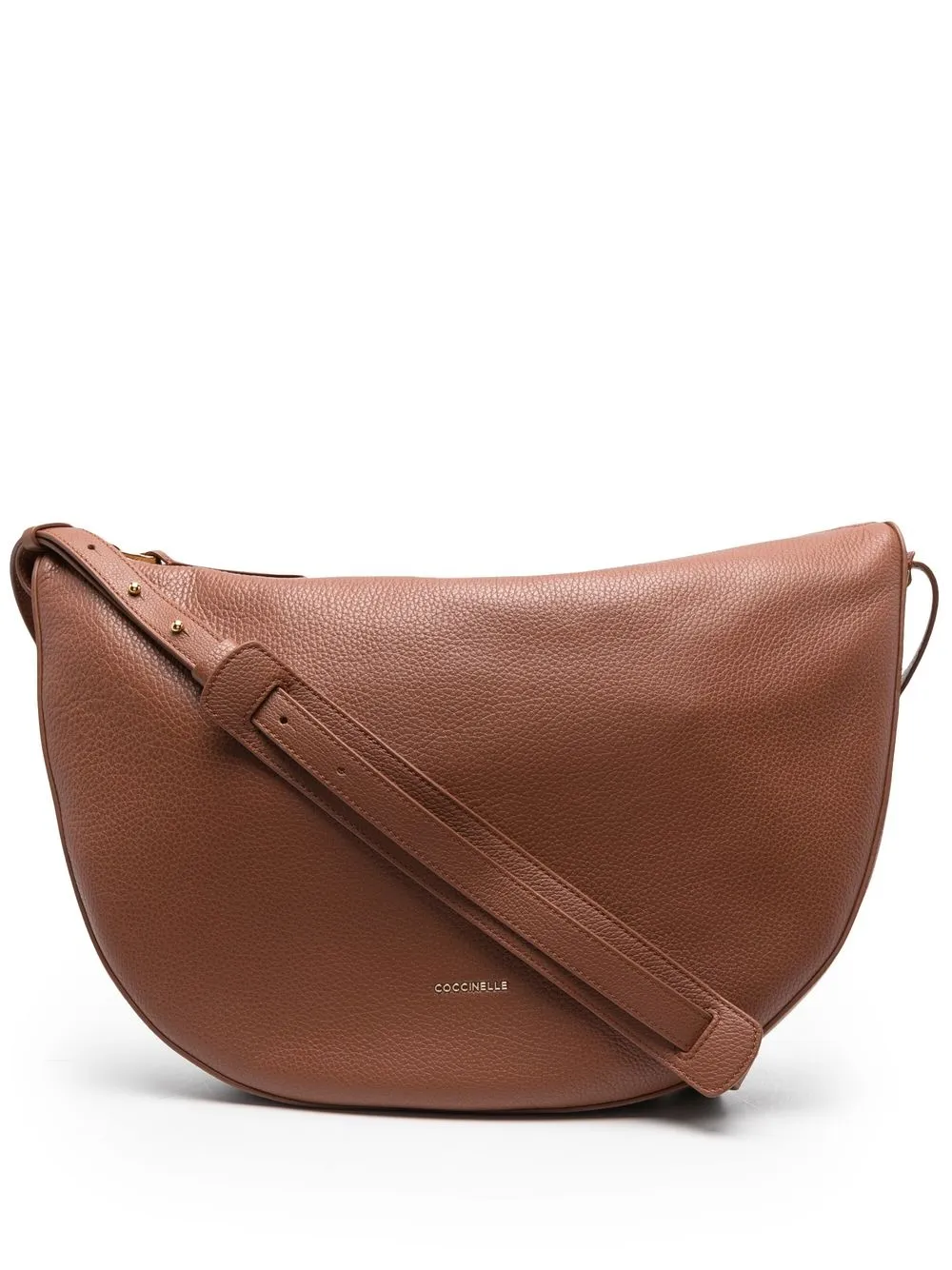 

Coccinelle pebbled-leather curve-edge bag - Brown