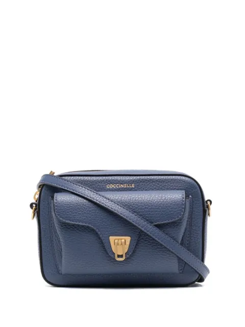 Coccinelle logo-stamp leather crossbody bag 