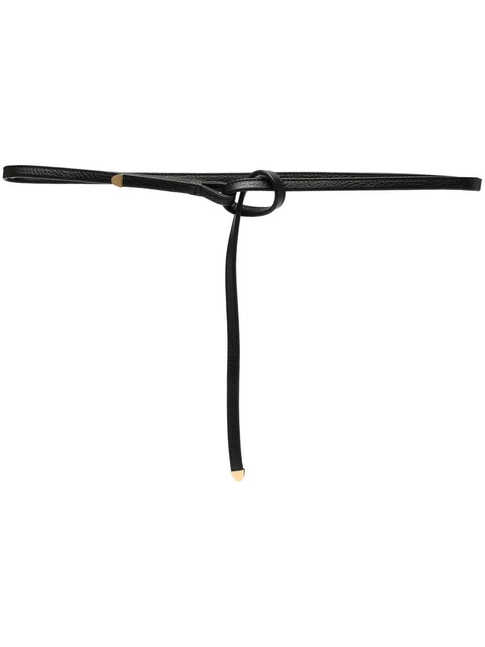 

Coccinelle loop-fastening leather belt - Black