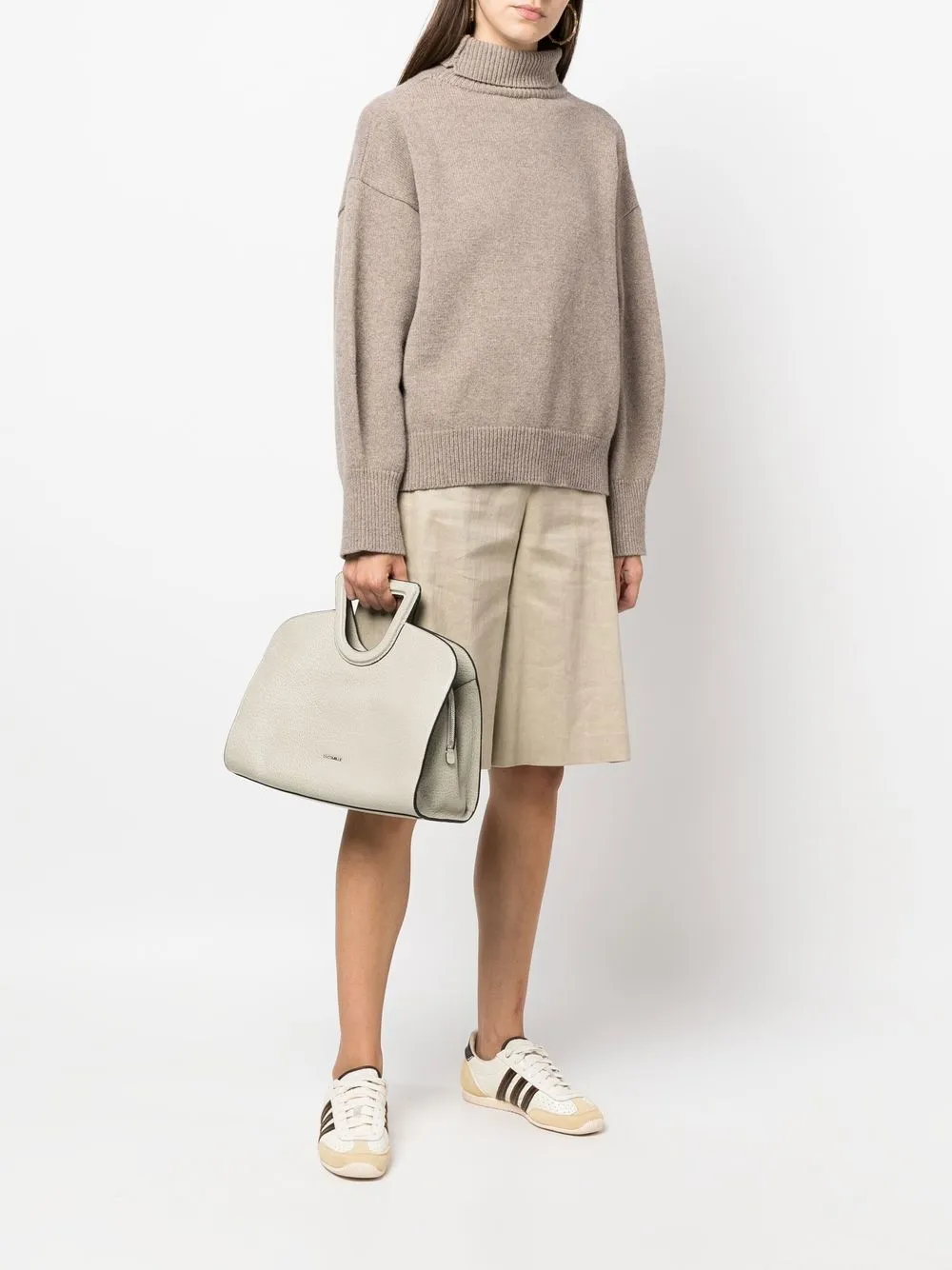 Coccinelle Faboula leren shopper - Beige