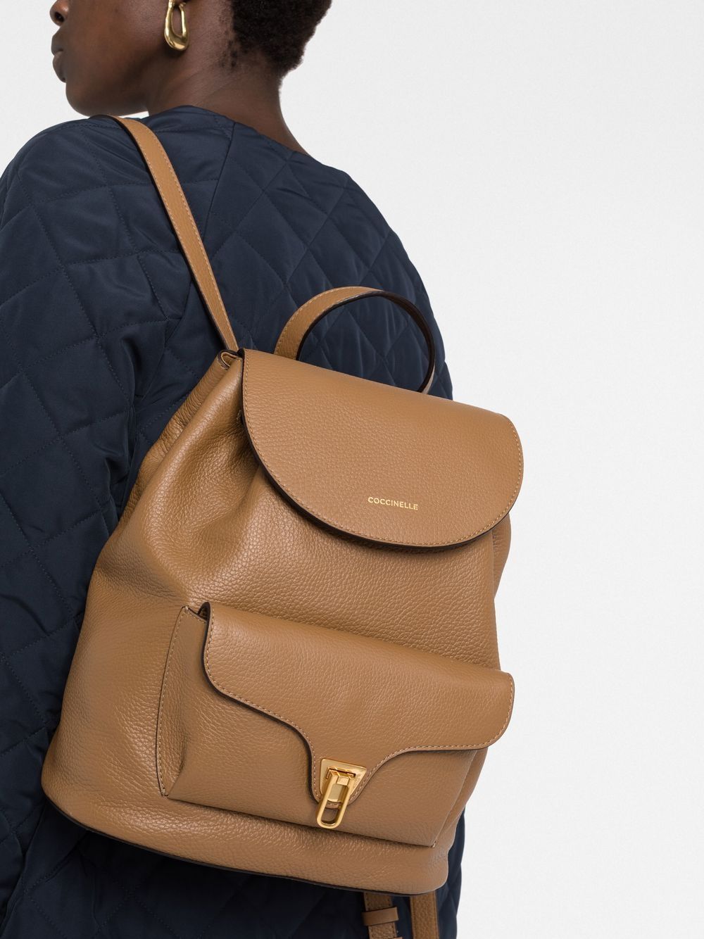 Coccinelle Soft Beat Leather Backpack Farfetch