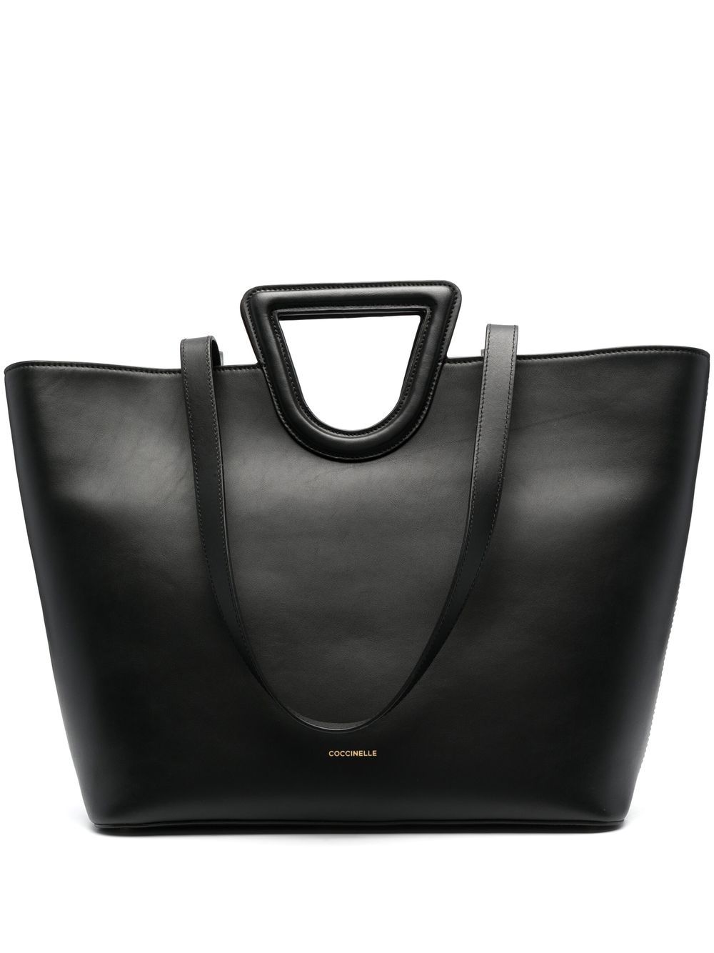 

Coccinelle logo-plaque tote bag - Black