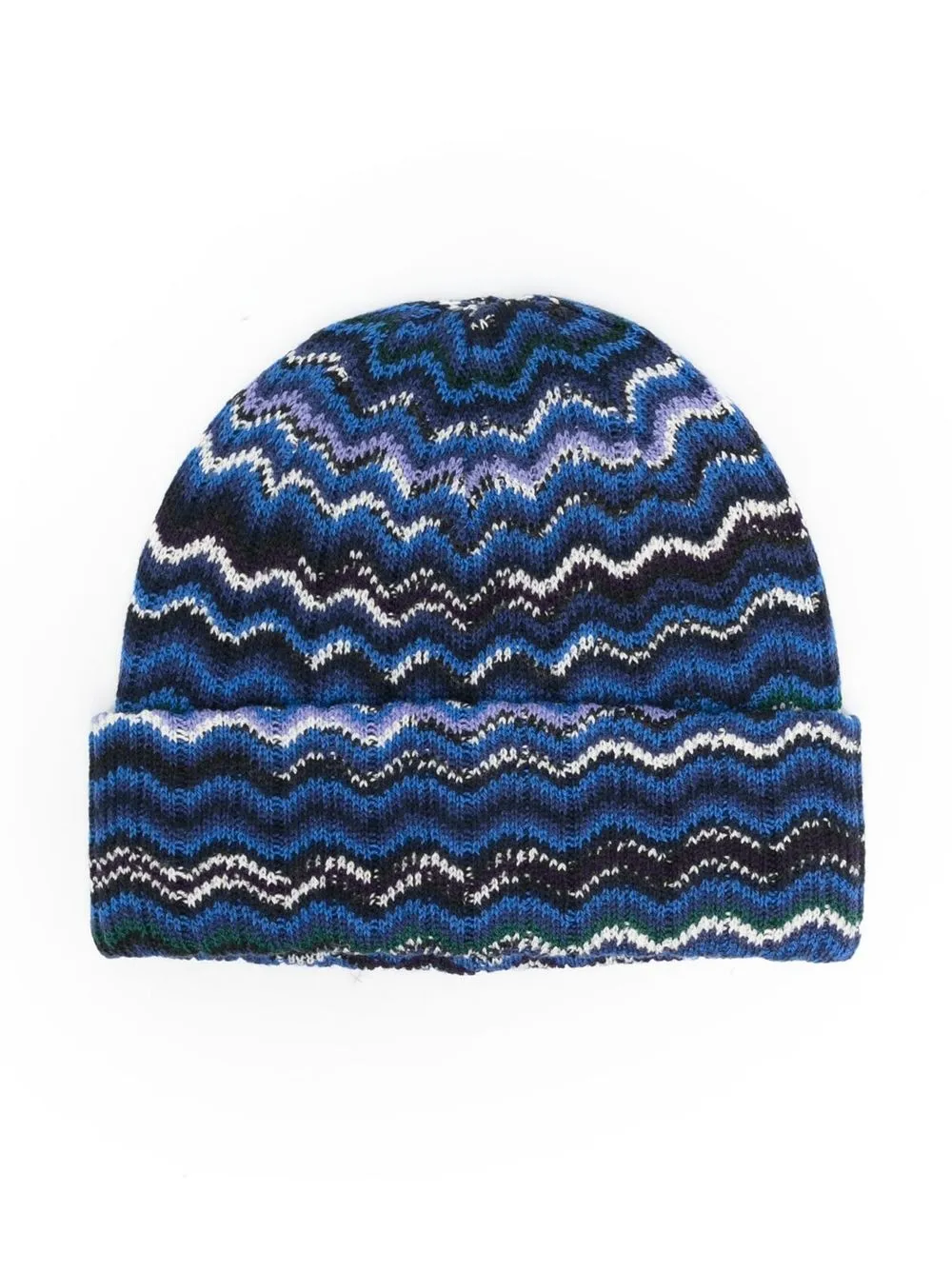 

Missoni zig-zag knit wool beanie - Blue