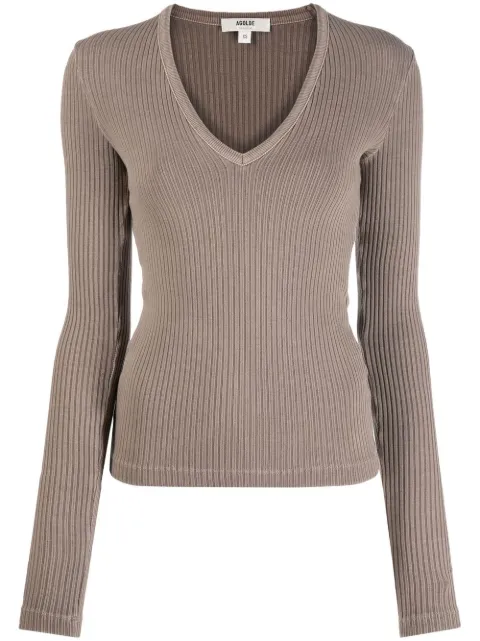 AGOLDE ribbed V-neck sweater