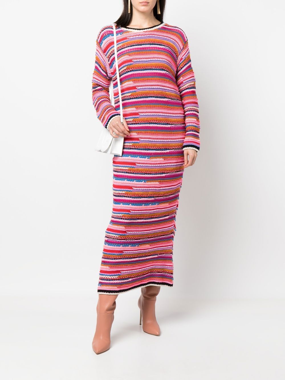 Dsquared2 Midi-jurk met colourblocking - Roze