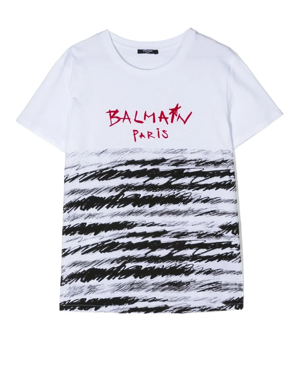 

Balmain Kids TEEN logo-print scribble T-shirt - White