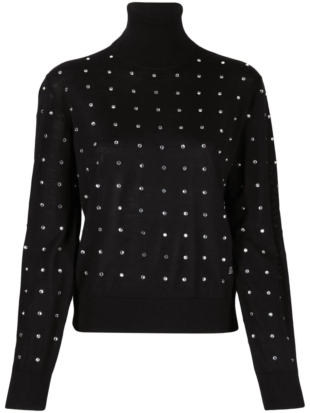 Dsquared2 embellished roll-neck jumper – Black