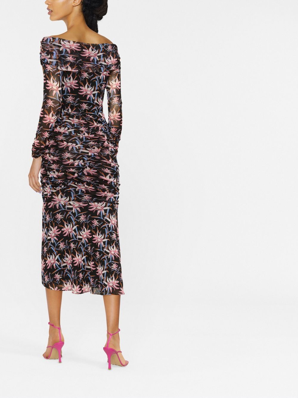 dvf ruched dress