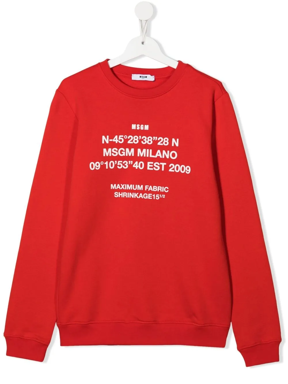 

MSGM Kids sudadera con logo estampado - Rojo