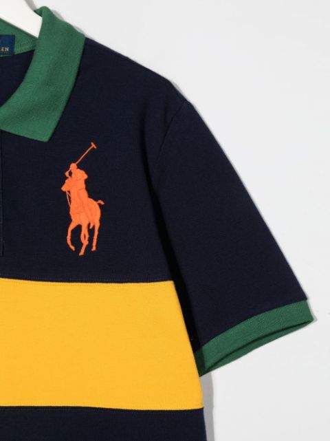 Ralph Lauren Kids colour-block Logo Polo Shirt - Farfetch