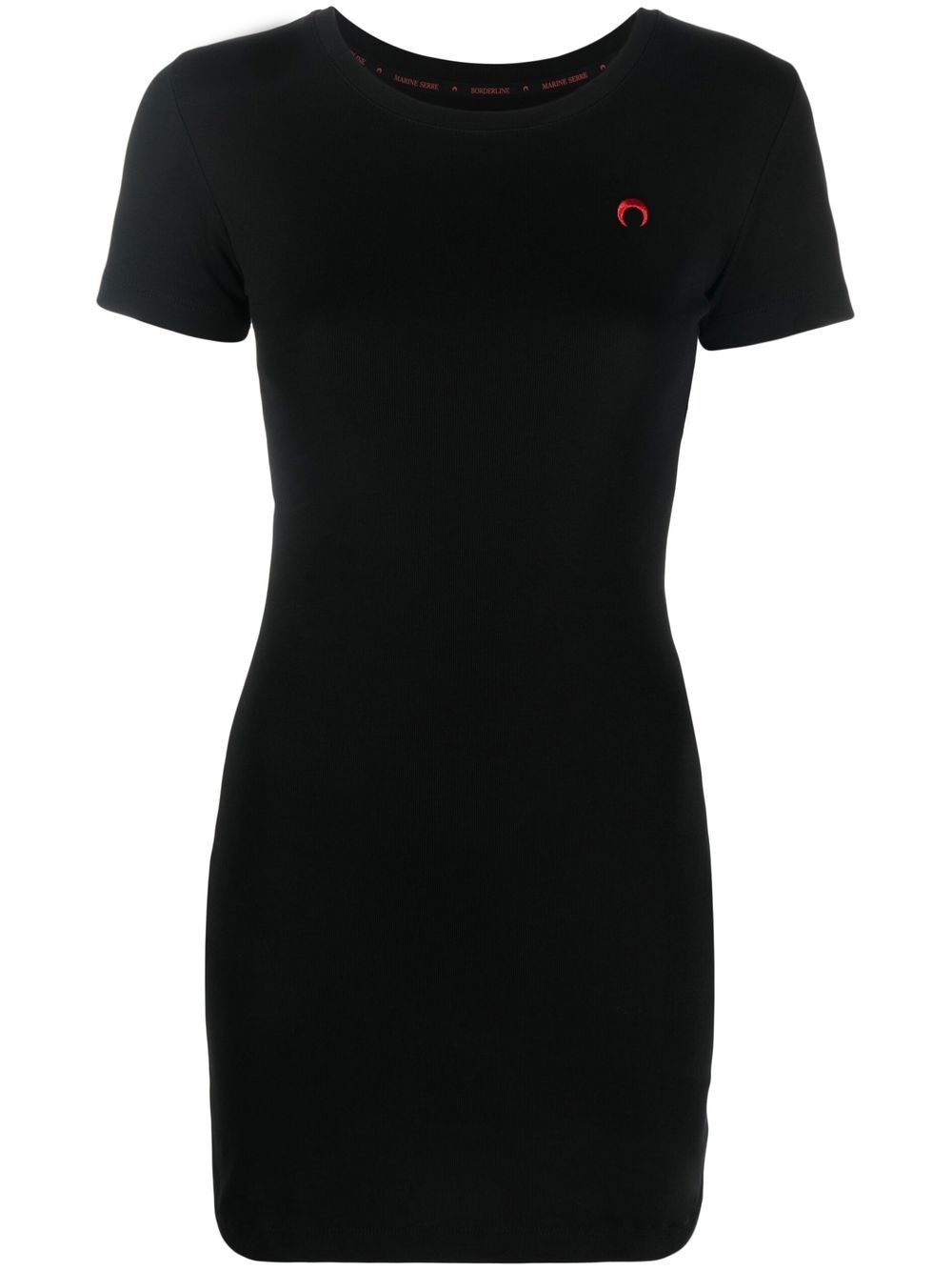 

Marine Serre vestido estilo playera corto - Negro