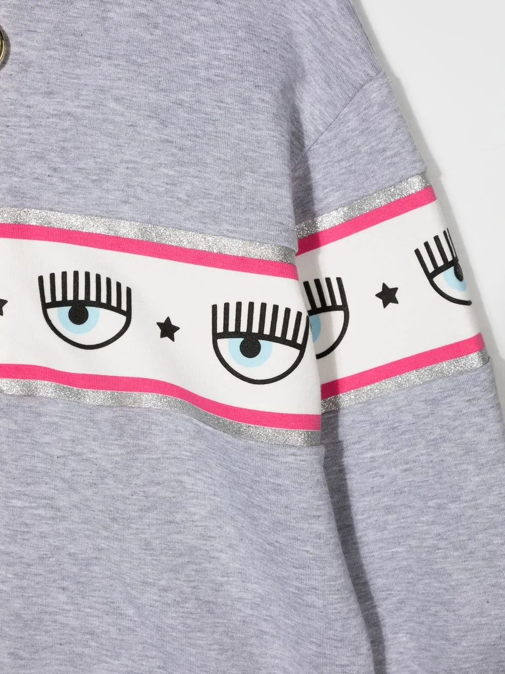  Chiara Ferragni Kids Pullover Mit Logo Print   Grau 