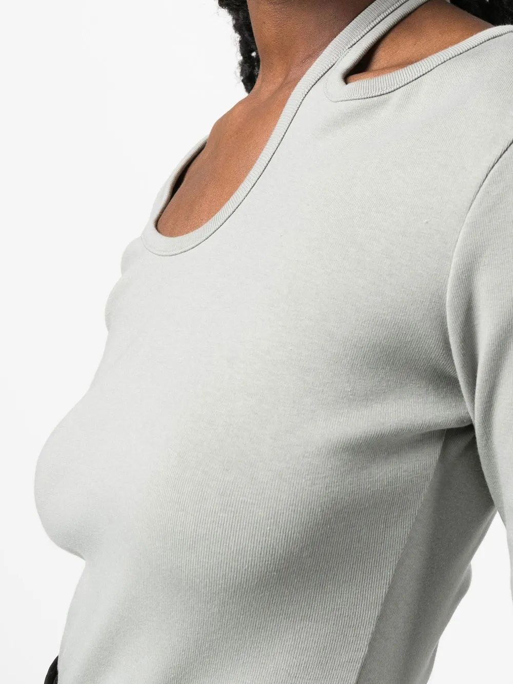 Low Classic Cut-out Detail T-shirt In Grey