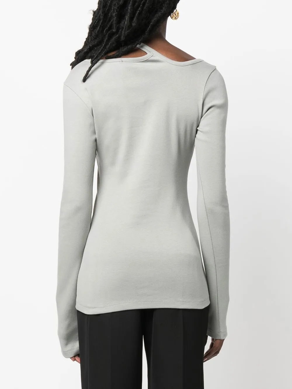 Low Classic Cut-out Detail T-shirt In Grey