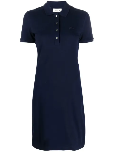 Lacoste logo-patch short-sleeve polo dress 