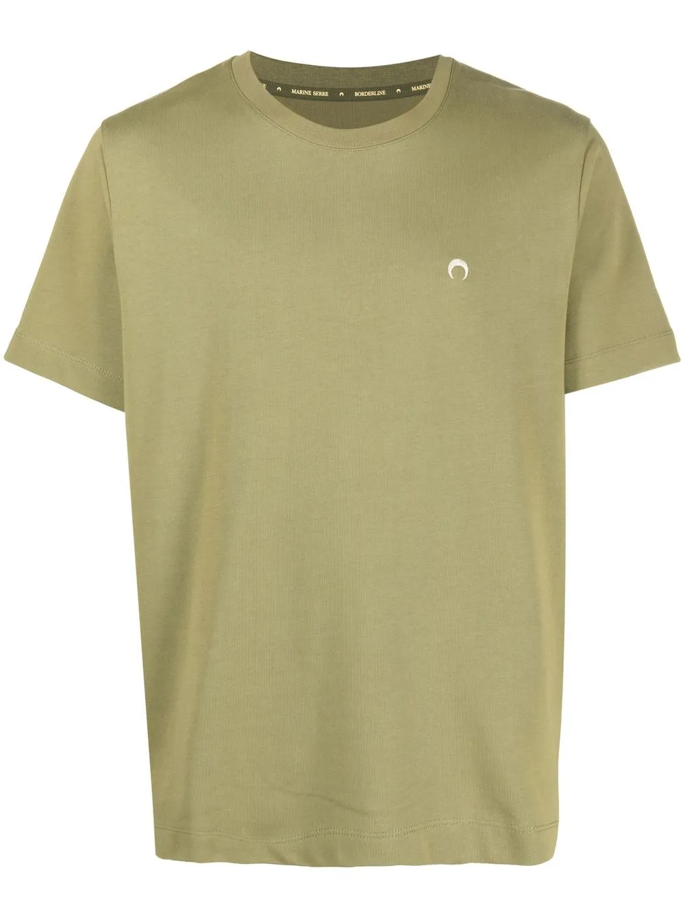 

Marine Serre logo-embroidered organic-cotton T-shirt - Green