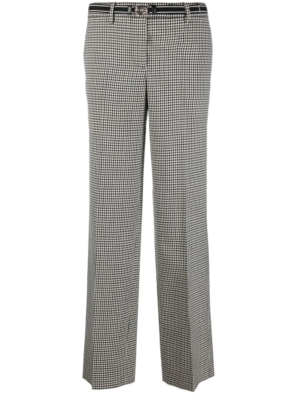 Miu Miu gingham-check straight-leg trousers | Black | Image 1
