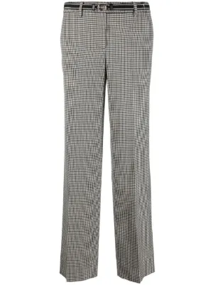Miu Miu gingham-check straight-leg trousers