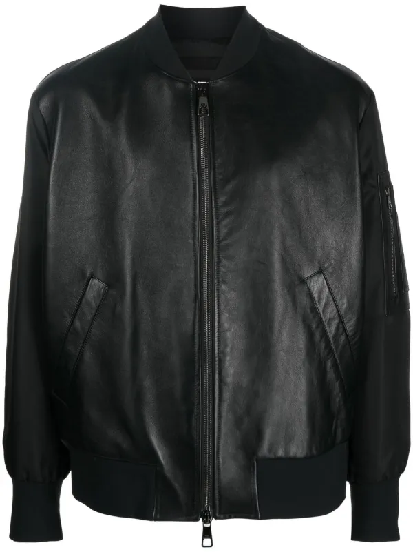 Neil Barrett Leather Panelled Bomber Jacket - Farfetch