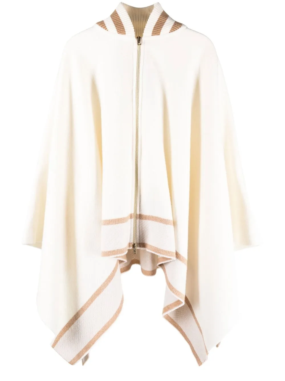 

Herno draped zip-up cape - White