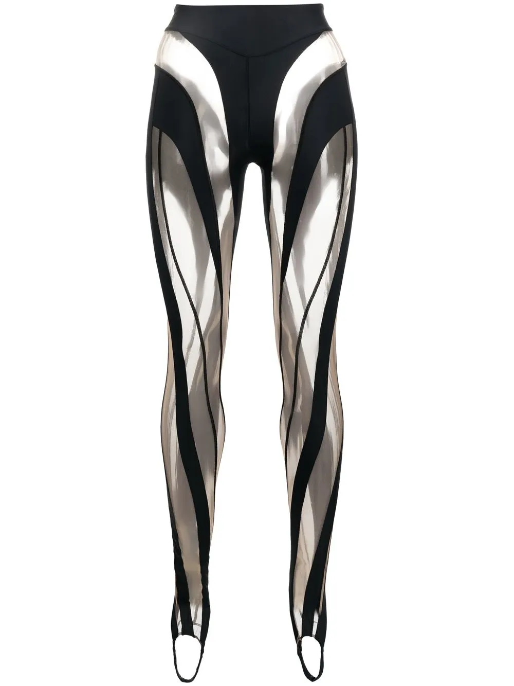 Château Lafleur-Gazin sheer panelling high-waist leggings - Black