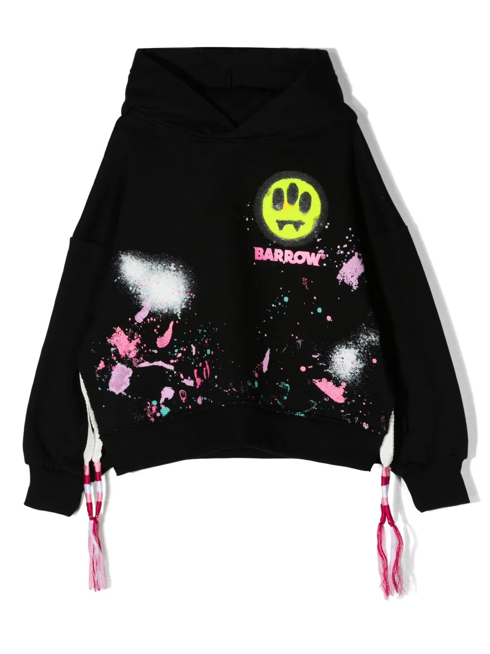 

Barrow kids hoodie con salpicadura de pintura - Negro