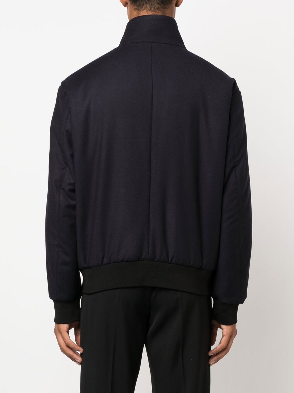 Giorgio Armani embroidered-logo zip-up jacket Men