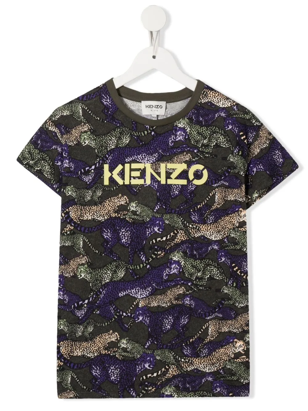 

Kenzo Kids playera con animal print - Verde