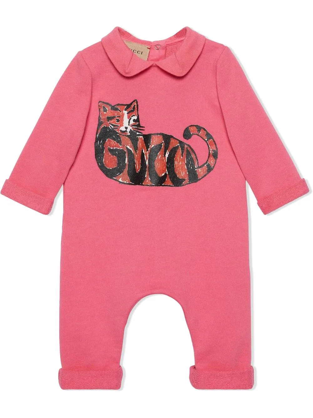 

Gucci Kids mameluco con logo estampado - Rosado