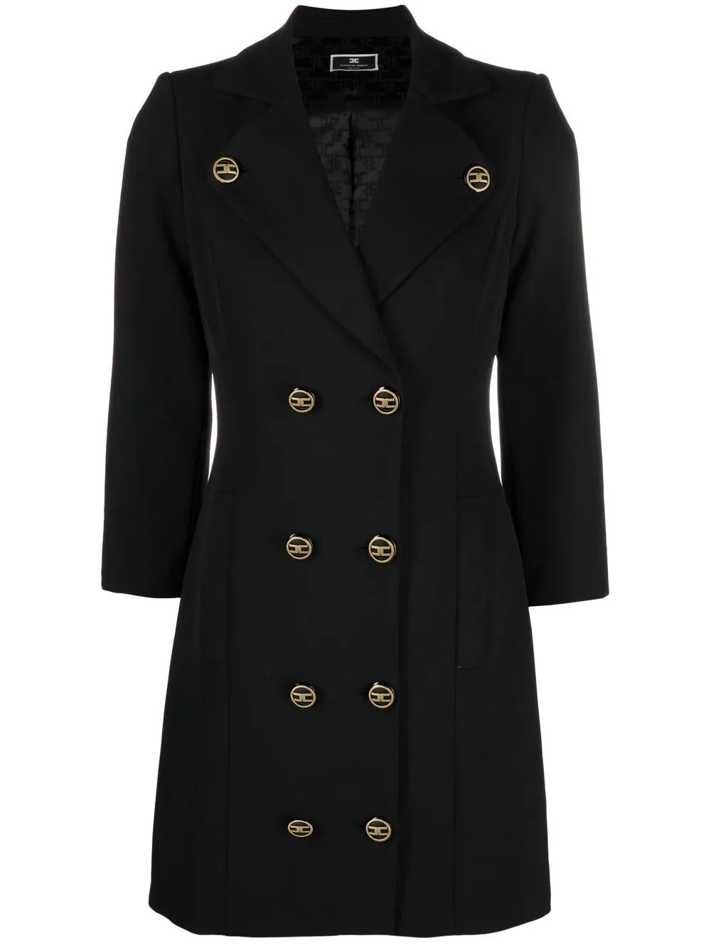 

Elisabetta Franchi double-breasted coat dress - Black